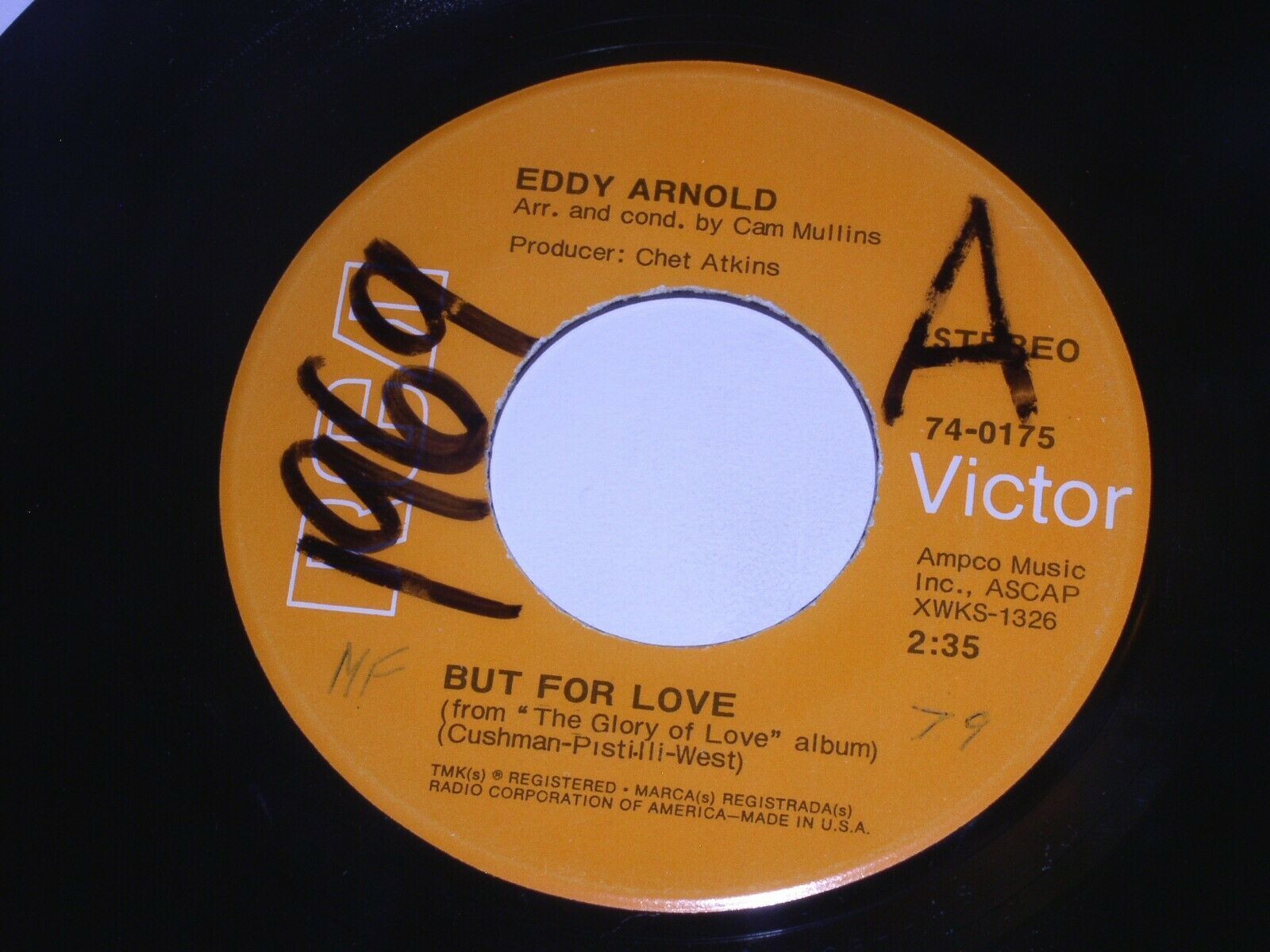 Primary image for Eddy Arnold But For Love My Lady Of Love 45 Rpm Record Vinyl RCA Label