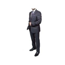 Mens DKNY 100% Wool Two Button Notch Lapel Slim fit Shark Texture 1364 Dark Gray image 2