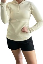 Mono B Ribbed Quarter Zip Active Pullover Natural - $32.00