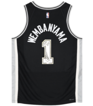 Victor Wembanyama Autographed &quot;2024 ROY&quot; Spurs Black Icon Ed. Jersey Fan... - $2,152.05 CAD