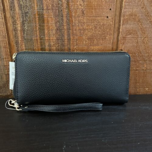 MICHAEL KORS Jet Set Travel Large Pebbled Leather Wristlet - $149.00
