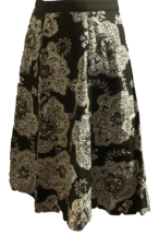 Talbots Womens A Line Skirt Size 4 Brown White Floral Knee Length - $14.69