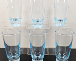 (6) Duz Crystal Star Sapphire 2.5 Oz Tumblers Set Vintage Blue Glasses M... - £54.98 GBP