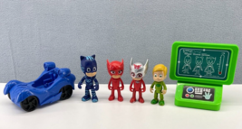 PJ Masks Toy Figure Lot of 6 Action Toys 3 1/2 Inch Figures Car Computer Works - £11.24 GBP