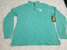 Blue 84 Men&#39;s Turquoise UK Kentucky Wildcats Sweatshirt Pullover 1/4 Zip L NWT - £7.17 GBP