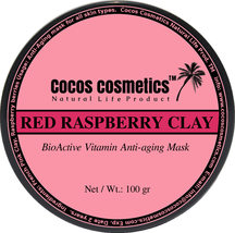 Raspberry French Pink Clay | Facial antioxidant mask | Skin repair fruit mask - £13.53 GBP