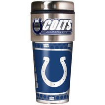 Indianapolis Colts Metallic Travel Tumbler Stainless Steel 16oz - £19.30 GBP