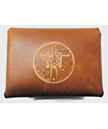 Rosary Pouch * Embossed Cross Design * Leather* Brown*  4&quot;L  2.5&quot;H  &amp;  .... - $22.85 CAD