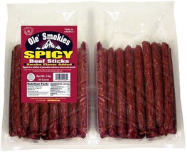 Buffalo Bills 2-lb Spicy 5&quot; Ole&#39; Smokies Saddlebag (50 twist-end beef st... - £44.52 GBP