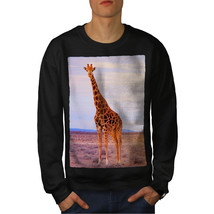 Wellcoda Giraffe Safari Animal Mens Sweatshirt, Africa Casual Pullover Jumper - £23.74 GBP+