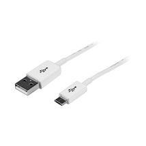 Startech.Com USBPAUB2MW 6FT Micro Usb Cable 2M White Usb A To Micro B Charging C - £30.59 GBP