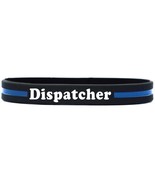 Dispatcher Thin Blue Line Silicone Wristband Bracelets Police Officers P... - $13.51 CAD