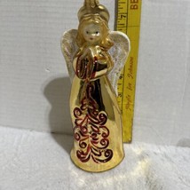 Glass Witch Poland Hand Painted Blown Glass ANGEL Ornament NIB - £15.79 GBP