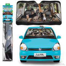 CAR FULL OF SQUIRRELS AUTO SUN SHADE - Size 50&quot; x 27-1/2&quot; - protects, cools - £17.29 GBP