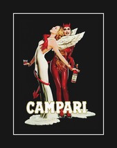 Campari Apertiff Liquor Poster Print, Sexy Bar Wall Art Gift, Devil &amp; Angel - £17.25 GBP+