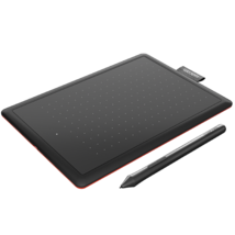 Wacom One Creative Graphics Small Tablet 6&quot; Digital Drawing with Pen Red &amp; Black - £32.03 GBP