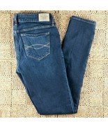 Abercrombie &amp; Fitch Super Skinny Jeans Dark Blue Denim Pants 6R W28 L31 - £19.97 GBP