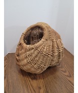 Vintage Buttocks Basket Farm Primitive Wicker Woven Gondola Basket - $65.04 CAD
