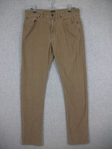 J Crew Men&#39;s 770 Corduroy Pants Mid Rise Straight Leg Brown 32 x 34 - £15.95 GBP