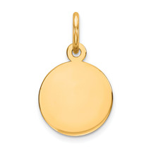 10K Plain .018 Gauge Circular Engravable Disc Charm 10XM134/18 - £76.82 GBP