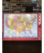 Eurographics 1000 Piece Jigsaw Puzzle Map of the United states - $232.66 MXN
