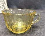 Federal Glass Yellow Depression Glass Madrid Pattern Coffee Cup - £5.53 GBP