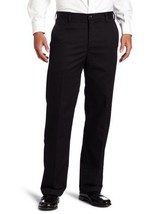 IZOD Men&#39;s American Chino Flat Front Straight-Fit Pant, Black, 30W x 29L	 - $29.69