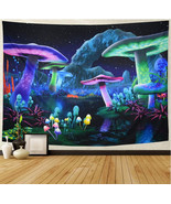 Psychedelic Mushroom Tapestry Night Sky Wall Tapestry for Room(H59.1×W78.7) - £14.22 GBP