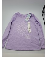 Cat &amp; Jack 4T Purple Long Sleeve Winter Snowflake T-Shirt Brand New with... - $12.20 CAD