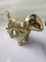 Victoria Secret PINK Gold Metallic Dog Plush Stuffed Collectible Toy - $6.88