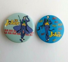 Joker Batman Pinback Button Badges (2) Original 1982 Licensed Official D... - £12.74 GBP