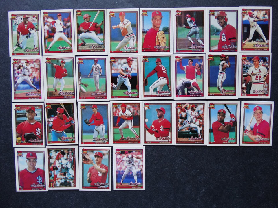 Primary image for 1991 Topps Micro Mini St. Louis Cardinals Team Set of 28 Baseball Cards