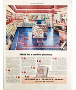 1947 Armstrong Linoleum Flooring Advertisement Modern Pharmacy Layout DW... - $42.08 CAD