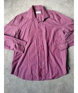Robert Graham Shirt Mens XL Red/Puise Stripe Long Sleeve Button Down Shirt  - £16.35 GBP