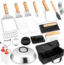 Outdoor &amp; Indoor Griddle Accessory Set 26 PCs for Teppanyaki BBQ Camping - £41.10 GBP