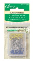 Clover Patchwork Glass Head Sewing Pins Size 23 100 Count - £7.95 GBP