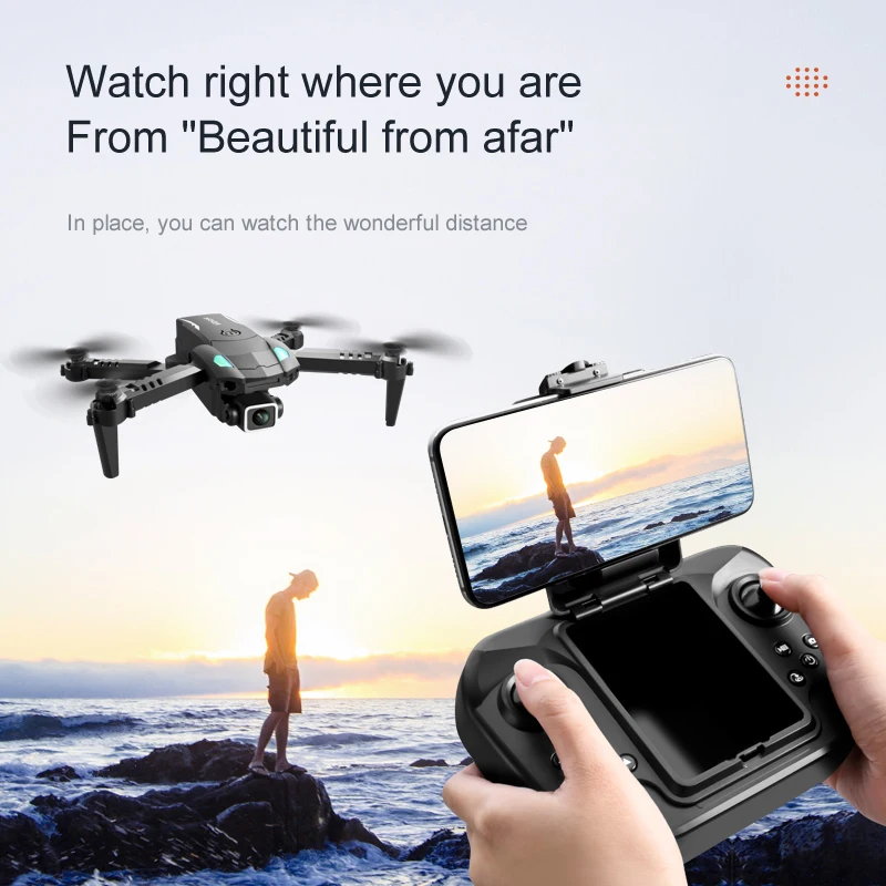 Play S128 Mini Drone 4K A HD Camera Three-Sided Obstacle Avoidance Air Pressure  - £38.71 GBP