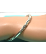 Tiffany &amp; Co Zig Zag Aztec Bead Bracelet Sterling Silver 7.5&quot;  Vintage G... - $6,207.75 MXN