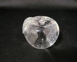 Vintage Crystal Glass Clear Apple Desk Paperweight Solid Quality Art Glass - $14.84