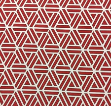 Mill Creek Semmler Red Geometric Abstract Outdoor Indoor Fabric By Yard 54&quot;W - £5.09 GBP