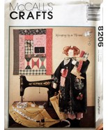 8206 McCalls Sewing Pattern Uncut Craft 23&quot; Sewing Doll with 14&quot; x 16&quot; Q... - $6.59 CAD