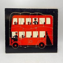 Double Decker Bus Frame Tray Jigsaw Puzzle Preschool Development Early Childhood - £19.46 GBP