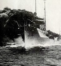 US Destroyer Throws Up Smoke Screen 1919 WW1 World War 1 Military Print ... - $556.04 MXN