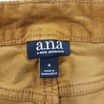 ANA A New Approach Brown Corduroy Women's Straight Fray Leg Pants Size 4 (27×28) image 4