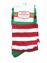 Funky Lolita Glitter RED White Candy Stripe Crew Socks Novelty Costume Accessory - £3.13 GBP