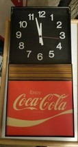 Vintage Coca Cola Clock Sign Electric 1970s - £95.12 GBP