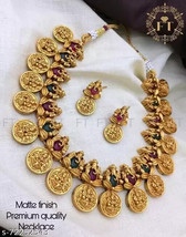 Kundan South Temple Bridal Traditonal Jewelry Set Dulhan Fashion Party Wear02 - £14.33 GBP