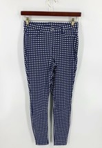 Legacy Jeggings Size XS Navy Blue White Checkered Stretch Pants Womens NEW - $23.76
