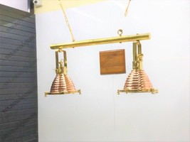 Vintage Style Antique Brass &amp; Copper Antique Ceiling Hanging Chandelier ... - £835.67 GBP