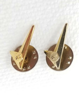 1967 Check Mark Pins Vintage Set of 2 Gold Color - £11.69 GBP